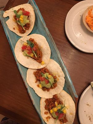 Delicious (but a little small) tacos  at La Encomienda in Madrid