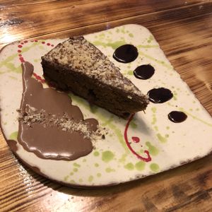 Cacao cake at La Encomienda in Madrid