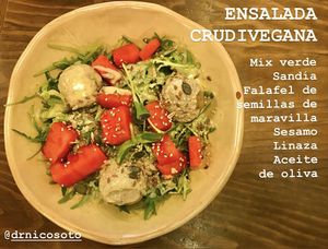 RawVegan Salad  at La Encomienda in Madrid