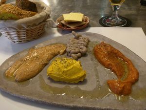 4 Styles of vegan pate at La Encomienda in Madrid
