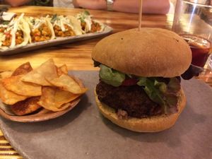 Burger at La Encomienda in Madrid