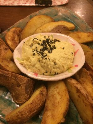 Roasted potato with coconut-mango sauce at La Encomienda in Madrid