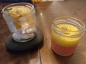 Menu of the day / Desserts  at La Encomienda in Madrid