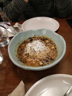 Vegan ramen at La Encomienda in Madrid