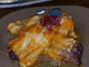 Cannelloni pasta with cabinets at La Encomienda in Madrid