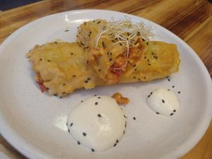 Main course / tempeh cannelloni at La Encomienda in Madrid