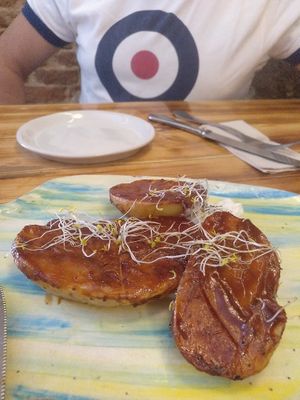 Starter / Baked potatoes at La Encomienda in Madrid