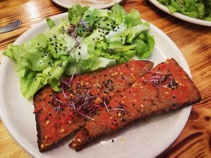 tostas del brunch at La Encomienda in Madrid
