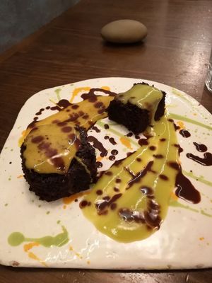 fudge de choco at La Encomienda in Madrid