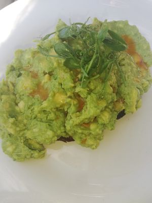Avocado toast at Waterloo Tea in Cardiff
