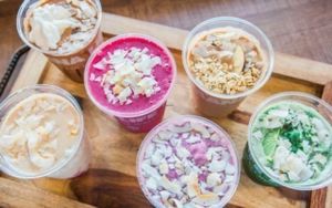 A great variety of smoothies made with fresh ingredients and super foods! at Manna Life Food in Miami