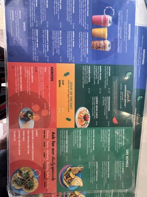 Menu  at Manna Life Food in Miami