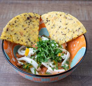 Coconut ceviche  at Manna Life Food in Miami
