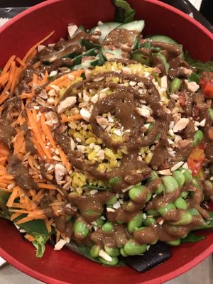 rainbow bowl at Manna Life Food in Miami