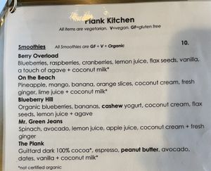 Vegan options  at Plank Coffee in Cloverdale