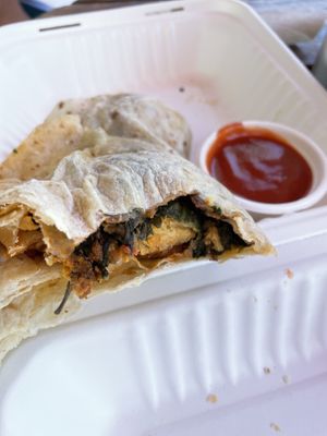 Veggie burrito  at Plank Coffee in Cloverdale