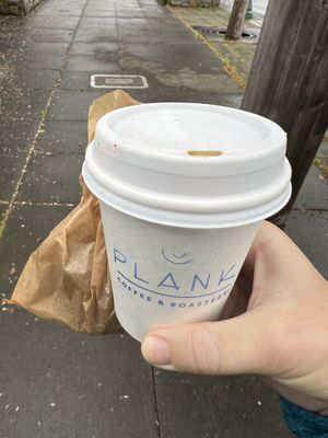 Almondmilk latte (they also had coconut and oat milk. I’m unsure about soy)  at Plank Coffee in Cloverdale