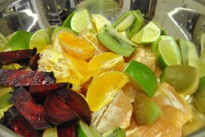 Famous Juice prepping for fresh, cold pressed juices. at Munch On and Beyond in San Antonio