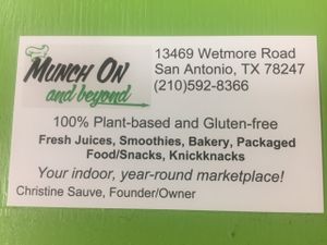 An eclectic, artsy and comfy gathering place to hang out, meet friends, enjoy some yummy, healthy snacks and drinks (hot or cold) AND to shop at the classiest thrift shop ever! at Munch On and Beyond in San Antonio