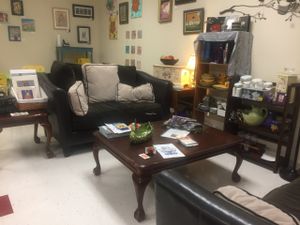 While you chat and sip tea or juice, enjoy the ever-changing artwork on the walls. Offered for sale by talented, local artists. Who would love an original piece from you this holiday season?  at Munch On and Beyond in San Antonio