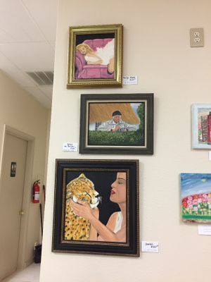 Original artwork for sale by local artists at Munch On and Beyond in San Antonio