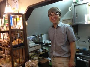The owner. at Kome-hana Bakery - Ocome Bakery in Nagoya