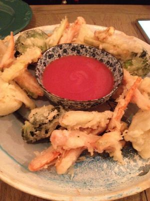 Vegetable tempura at Manna Manna in Brasov