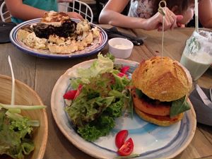 Vegan burger at Manna Manna in Brasov