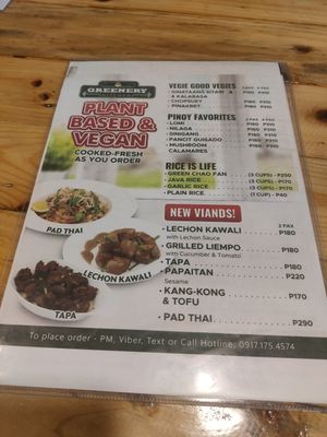 Menu 2 at Greenery Kitchen in Makati