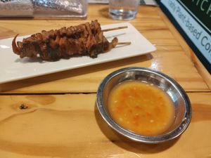 Amazing texture for the isaw! at Greenery Kitchen in Makati