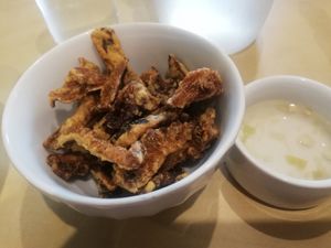 Mushroom calamares at Greenery Kitchen in Makati