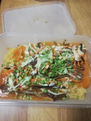 Palabok at Greenery Kitchen in Makati