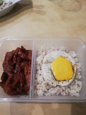 Tocino with Vegg (Tocilog) at Greenery Kitchen in Makati