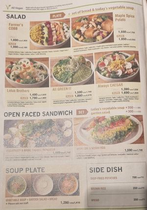 Menu1 at Mr. Farmer - Omotesando in Tokyo