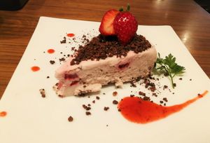 strawberry vegan cheese cake  at Mr. Farmer - Omotesando in Tokyo