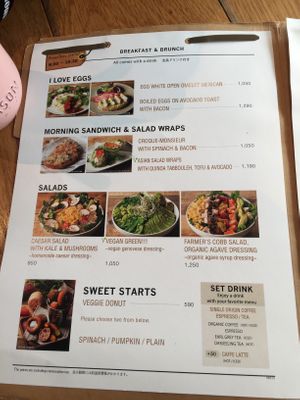 Menu at Mr. Farmer - Omotesando in Tokyo