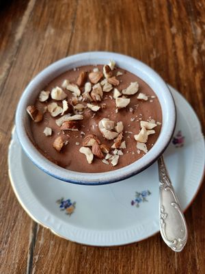 Chocolate mousse at Les 4 Jeudis in Brussels