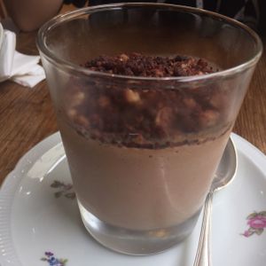 Chocolate mousse  at Les 4 Jeudis in Brussels