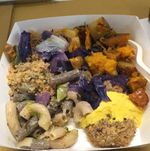 lunch time. small vegan box. filling but not too rich. at Insaluteria in Milan