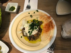 Mushroom Humous at Hummus & Friends in Berlin