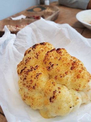 Baked cauliflower at Hummus & Friends in Berlin