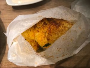 Roasted cauliflower with tahni at Hummus & Friends in Berlin