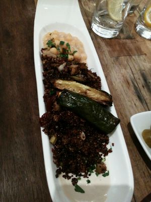 Amazing quinoa with zucchini at Hummus & Friends in Berlin