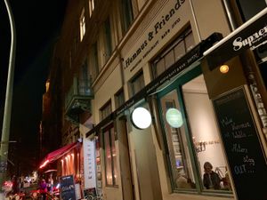 outside at Hummus & Friends in Berlin