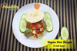 Vegan Rice Burger at Cửa Hàng Thực Phẩm Chay Âu Lạc - Minh Phung District 6 in Ho Chi Minh City