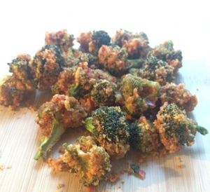 broccoli chips  at Rawlicious Rachel in Hollywood