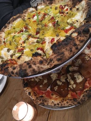 Top: spaghetti squash. Bottom: Vegeroni at Talula's Pizza in Asbury Park