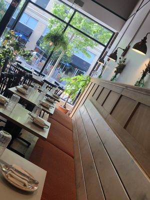 Seating area at Talula's Pizza in Asbury Park