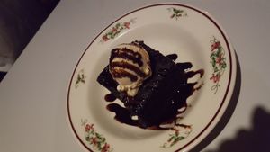 Vegan chocolate cake at Talula's Pizza in Asbury Park
