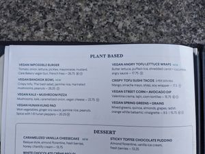 Plant based menu items at Earls Kitchen + Bar in Jasper